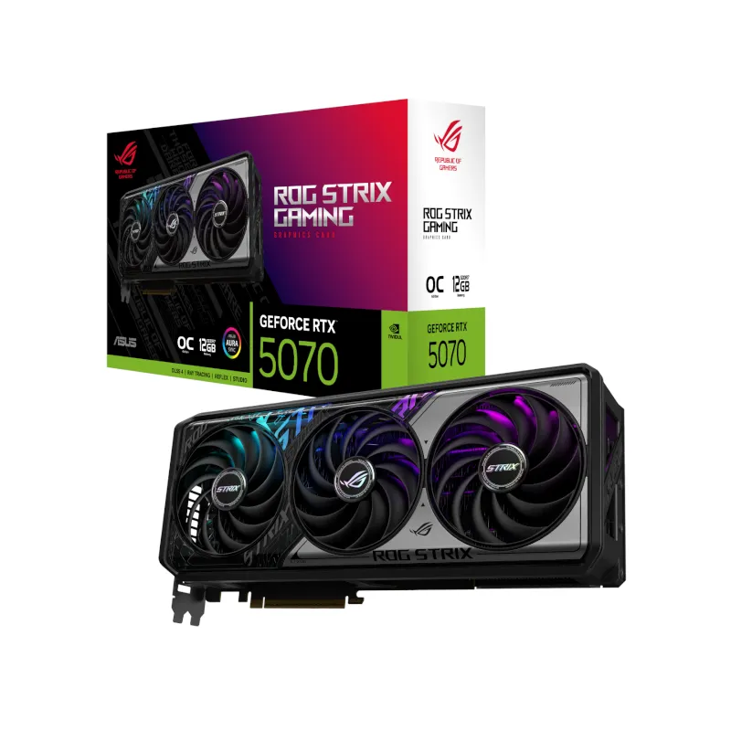 [GPU-ASUS-ROG-STRIX-RTX5070-O12G-G] ASUS GeForce RTX 5070 ROG STRIX | 12GB GDDR7