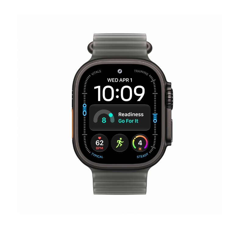 Apple Watch Ultra 4 | 49mm Black Titanium | Translucent Black Ocean Band