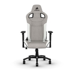[GC-COR-T3R-GR-WH] Corsair T3 Rush | Fabric Gaming Chair | Grey with White