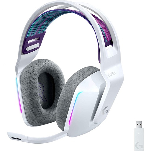 [HS-LOG-G733-LSPEED-WH] Logitech G733 - LIGHTSPEED Wireless RGB Gaming Headset - White