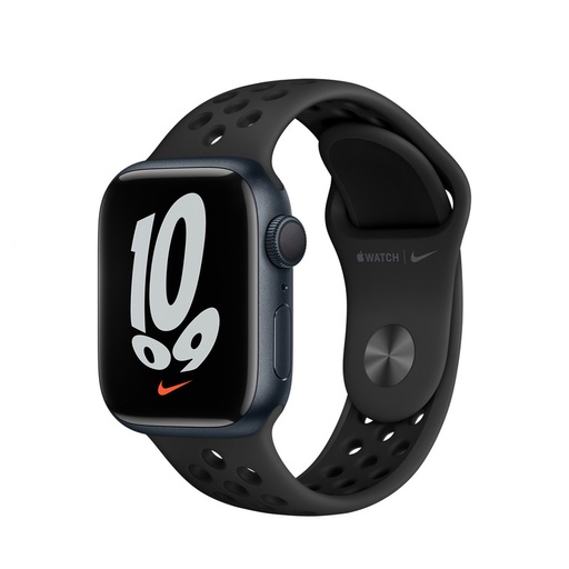 [APP-WAT-S7-41-MKN43] Apple Watch Series 7 | 41mm Midnight Aluminum | Obsidian / Black Nike Band