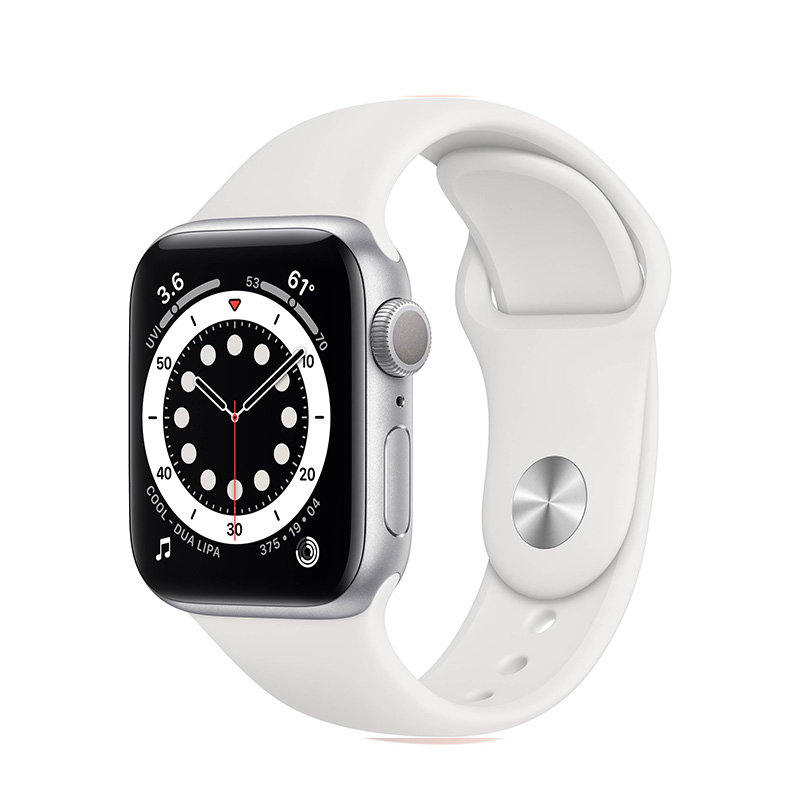 apple watch series 3 38mm silver with white band