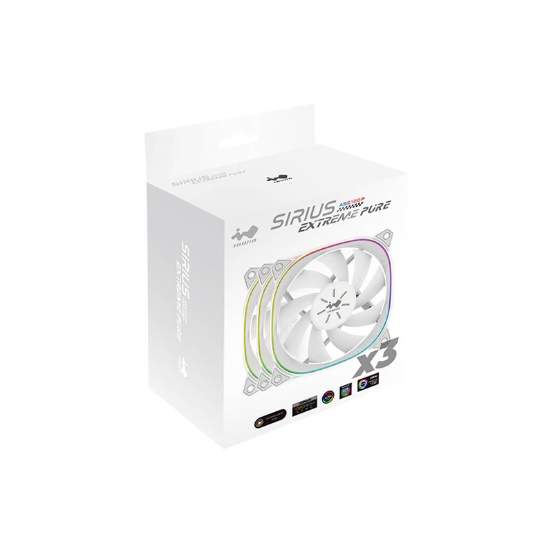 InWin Sirius Extreme ASE120P | 120mm ARGB Fan | 3-Pack | Bundled ARGB ...