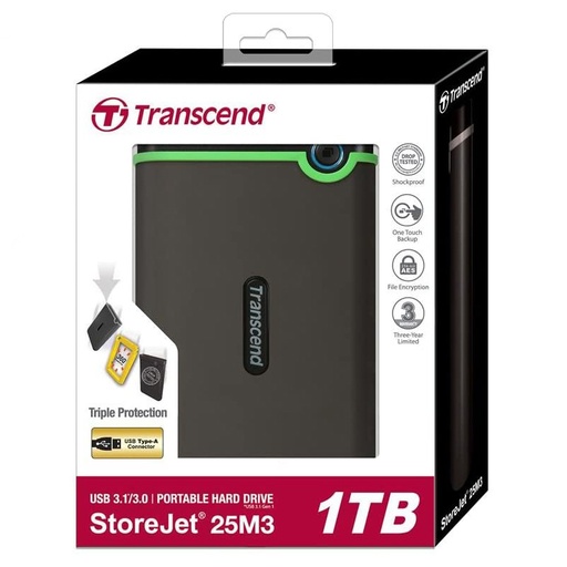 [HD-TC-SJ-M3-1TB] Transcend StoreJet M3 2.5 Inch - 1TB USB 3.1