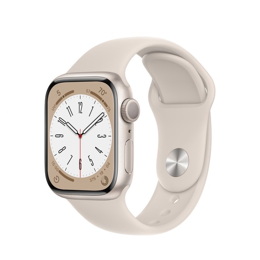 [APP-WAT-S8-41-MNP63] Apple Watch Series 8 | 41mm Starlight Aluminum | Starlight Sport Band