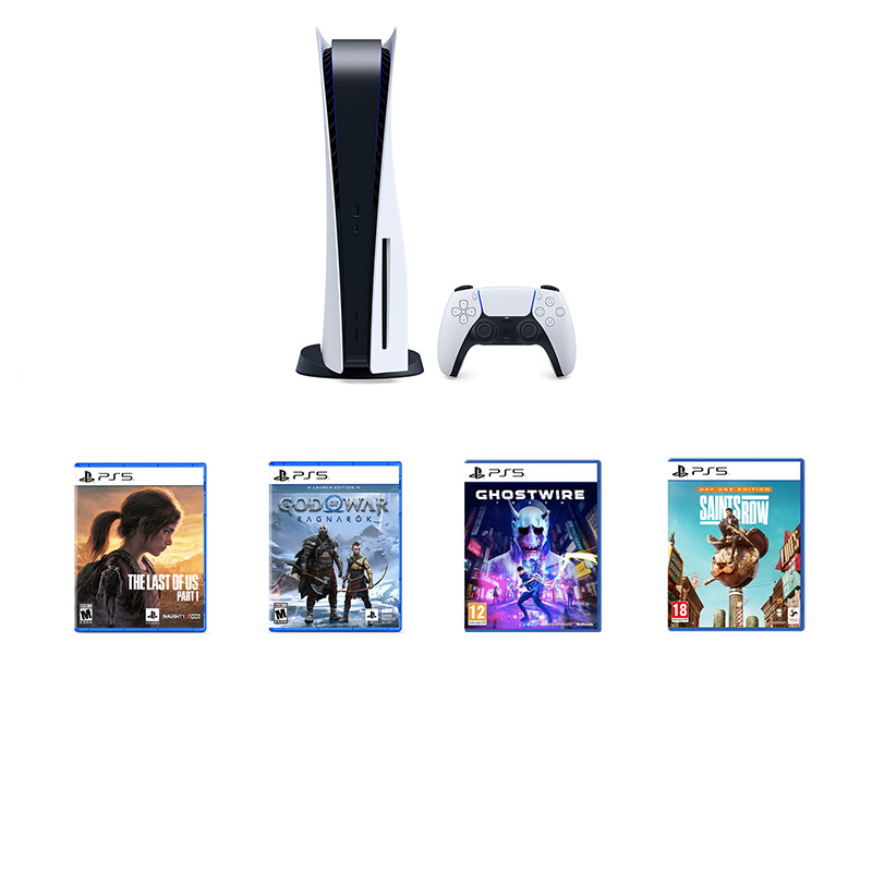 Sony Playstation 5 | Ultra HD Blu-Ray Edition | 4 Game Bundle | Nanodog.net