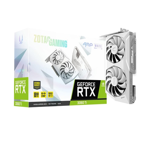 [GPU-ZOT-RTX3060-TI-TEWE-8GB] Zotac GeForce RTX 3060 Ti | Twin Edge White Edition | 8GB GDDR6