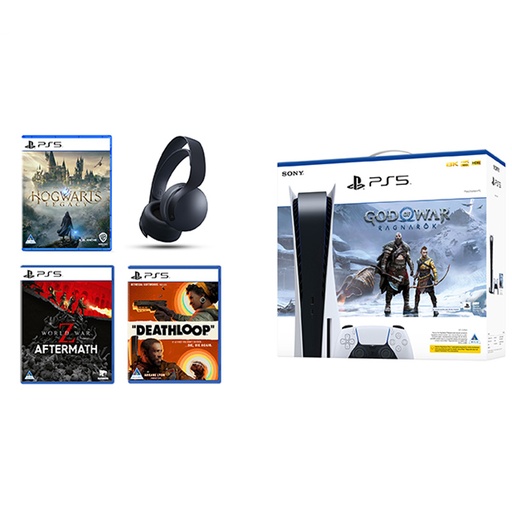 [PS5-BR-4GAME-GOW-2023] Sony Playstation 5 | Ultra HD Blu-Ray Edition | God of War Bundle