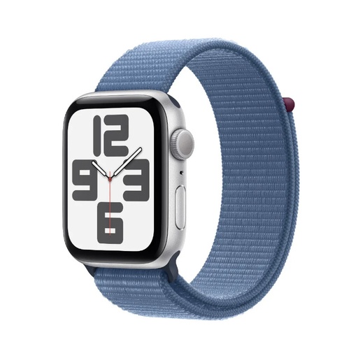 [APP-WAT-SE-MREF3] Apple Watch SE | 44mm Silver Aluminum | Storm Blue Sport Loop