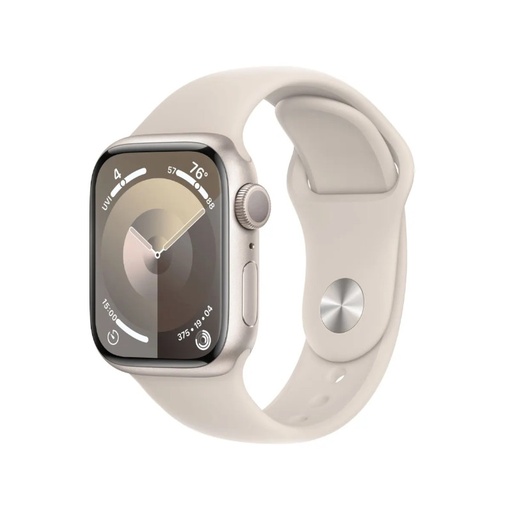 [APP-WAT-S9-MR8T3] Apple Watch Series 9 | 41mm Starlight Aluminum | Starlight Sport Band | S/M