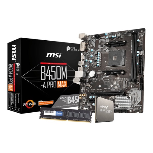 [KIT-AMD-4600G] AMD Ryzen 5-4600G| MSI B450M | 16GB RAM | Upgrade Kit