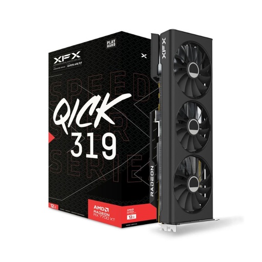 [GPU-XFX-RX7700-XT-QICK-12GB] XFX Radeon RX7700 XT Speedseter QICK | Black Edition | 12GB GDDR6