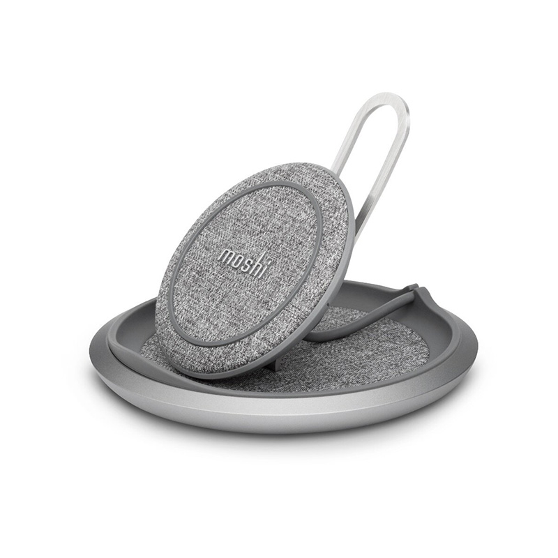 Moshi Lounge Q | Wireless Charging Stand | Nordic Gray