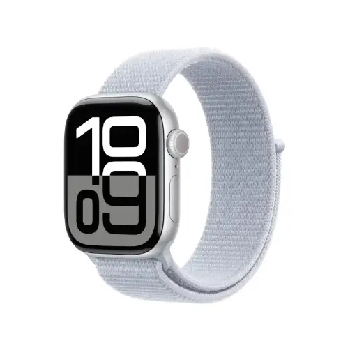 [APP-WAT-S10-MWWD3] Apple Watch Series 10 | 42mm Silver Aluminium | Blue Cloud Sport Loop