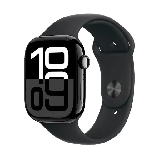 [APP-WAT-S10-MWWP3] Apple Watch Series 10 | 46mm Jet Black Aluminium | Black Sport Band | S/M