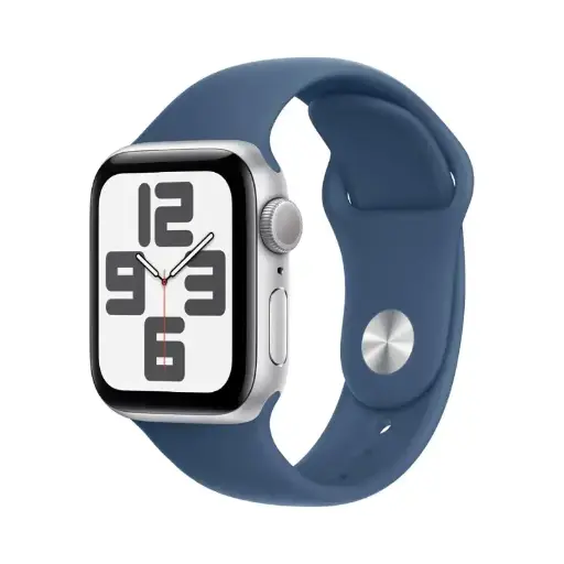 [APP-WAT-SE-MXED3] Apple Watch Series SE | 40mm Silver Aluminium | Denim Sport Band | M/L