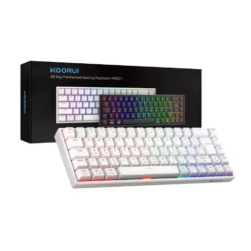 [KB-KOO-MKC01-BLU-WH] Koorui MKC01 | Gaming Keyboard | MX BLUE | White