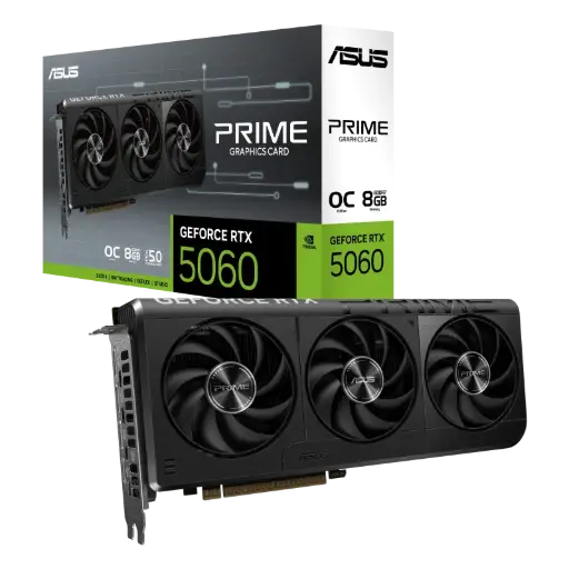 [GPU-ASUS-DUAL-PRIME-RTX5060-O8G] ASUS GeForce RTX 5060 PRIME OC | 8GB GDDR7