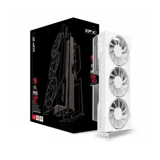 [GPU-XFX-RX-96TS316W7] XFX Swift Radeon RX 9060 XT OC Triple Fan Edition | 16GB GDDR6 | White