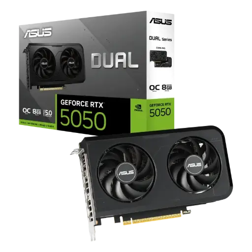 [GPU-ASUS-DUAL-RTX5050-O8G] ASUS GeForce RTX 5050 DUAL OC | 8GB GDDR7